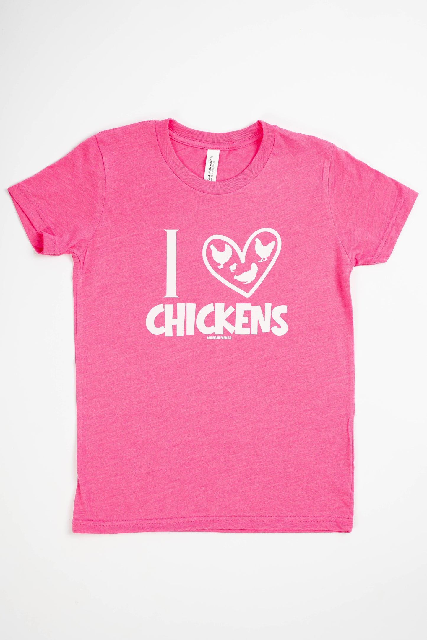 'I ♥ Chickens' Pink Toddler/Youth Tee