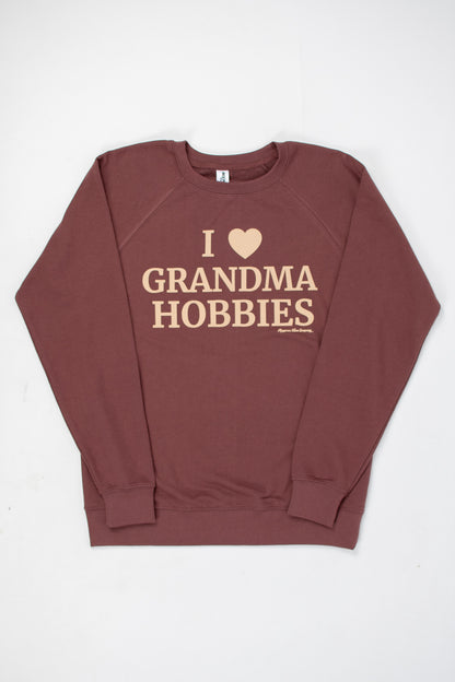 I 🖤 Grandma Hobbies Adult Crewneck