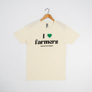 I Love Farmers Puff Cream Tee - American Farm Company