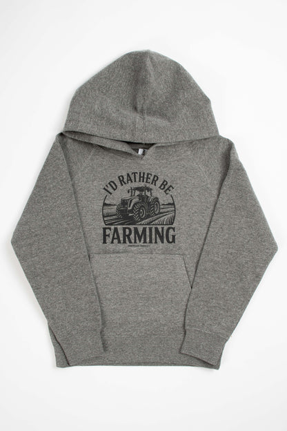 'I'd Rather Be Farming' Toddler/Youth Hoodie