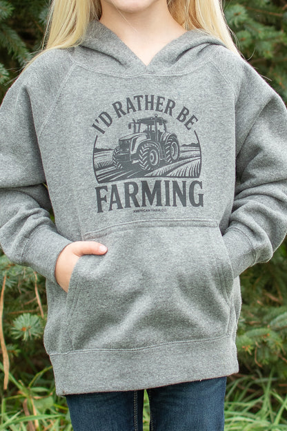 'I'd Rather Be Farming' Toddler/Youth Hoodie