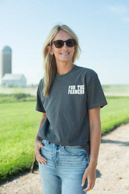 'I'm Here for the Farmers' Charcoal Tee