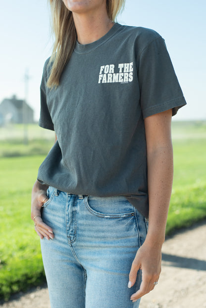 'I'm Here for the Farmers' Charcoal Tee