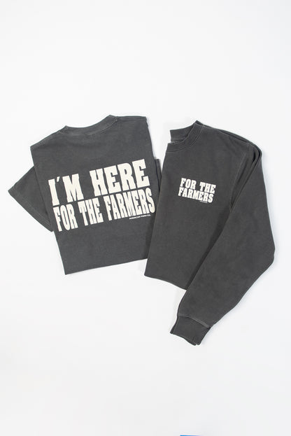 'I'm Here for the Farmers' Charcoal Tee