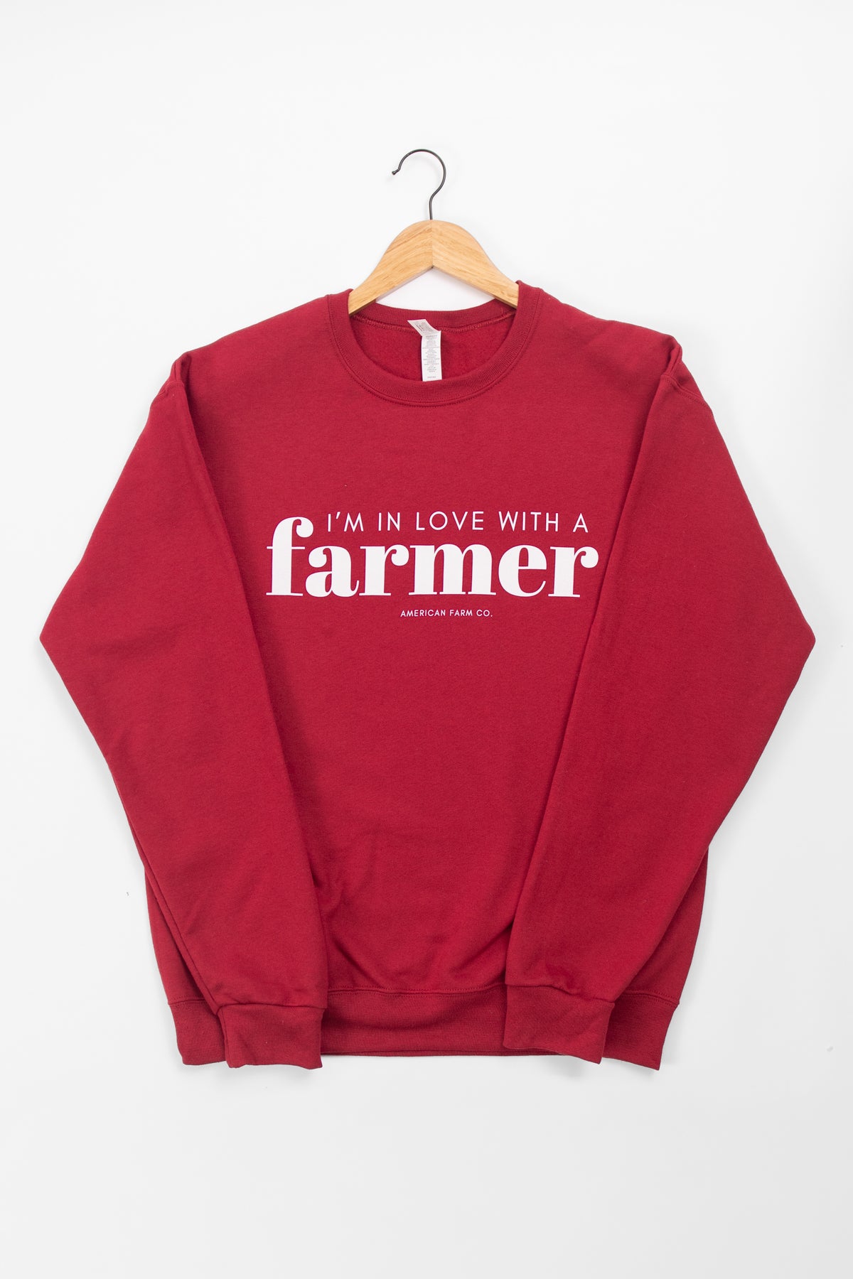 'I'm in Love with a Farmer' Red Crewneck