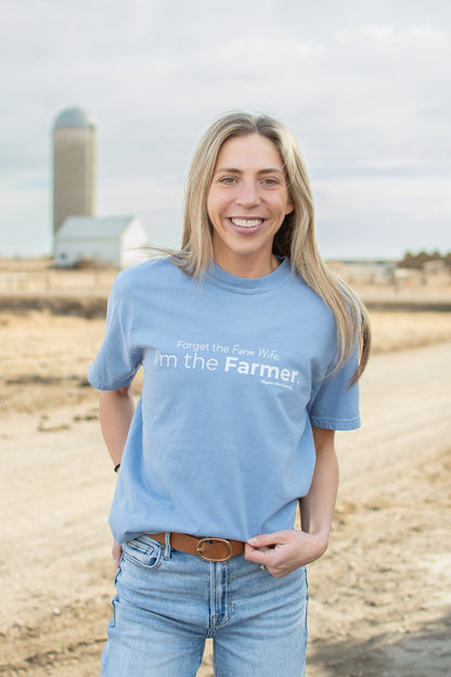 'I'm the Farmer' Blue Tee