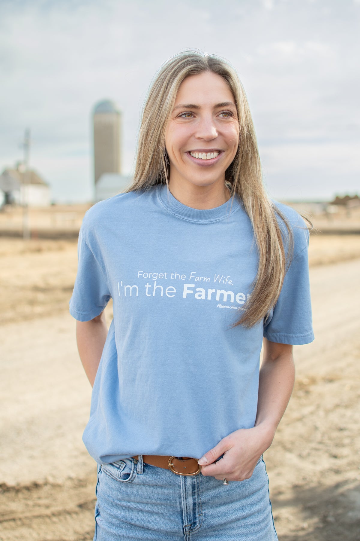 'I'm the Farmer' Blue Tee