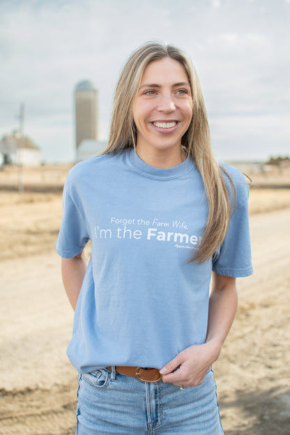'I'm the Farmer' Blue Tee