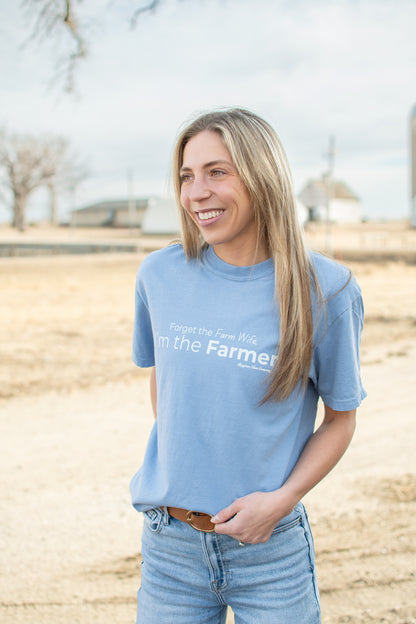 'I'm the Farmer' Blue Tee