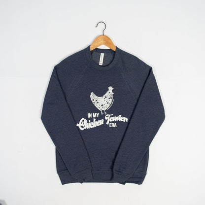 In My Chicken Tender Era Heather Navy Crewneck - American Farm Company