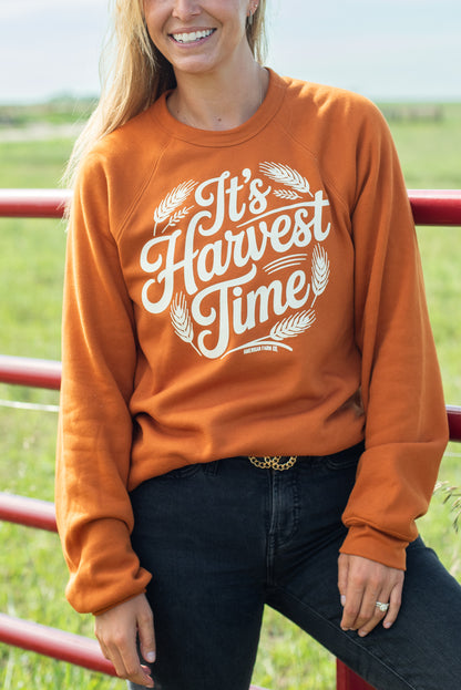 'It's Harvest Time' Rust Crewneck