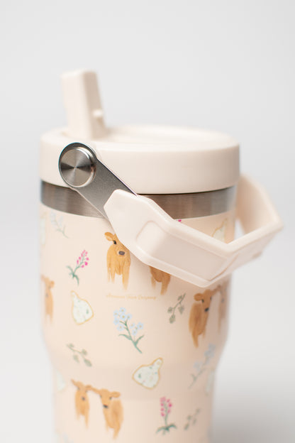 Jersey Calves 20oz Kids Bucket Handle Tumbler