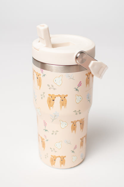 Jersey Calves 20oz Kids Bucket Handle Tumbler