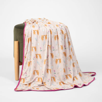 Jersey Calves & Ear Tags Kids Bamboo Blanket - American Farm Company