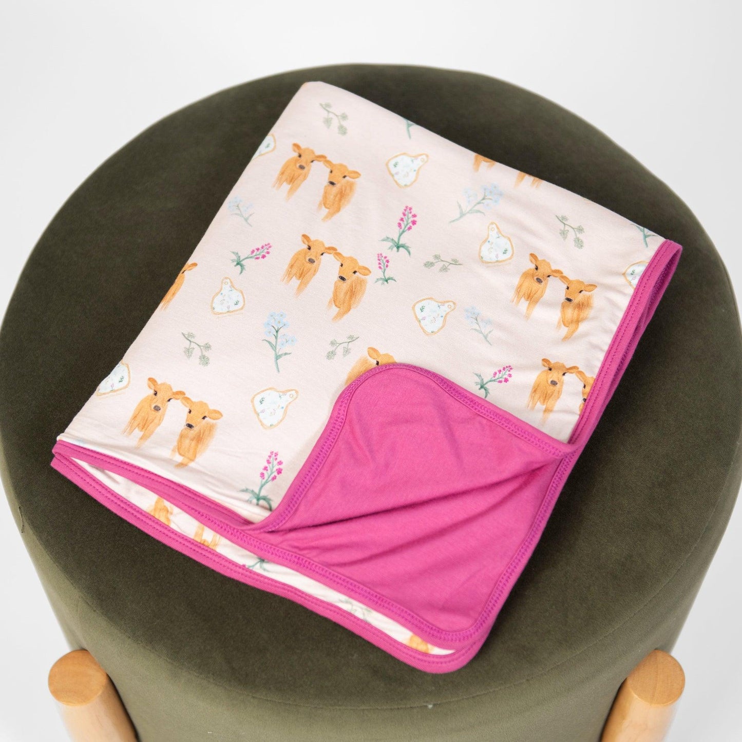 Jersey Calves & Ear Tags Kids Bamboo Blanket - American Farm Company