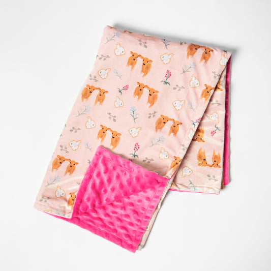 Jersey Calves & Ear Tags Minky Baby Blanket - American Farm Company