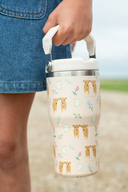 Jersey Calves 20oz Kids Bucket Handle Tumbler