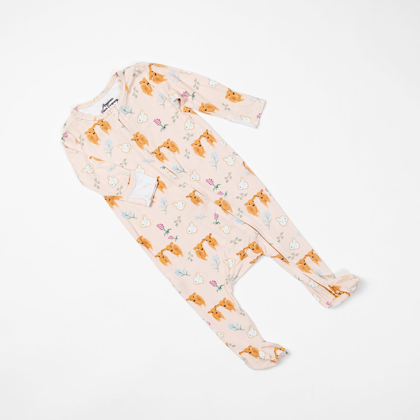 Jersey Calves & Ear Tags Baby Bamboo Pajamas - American Farm Company