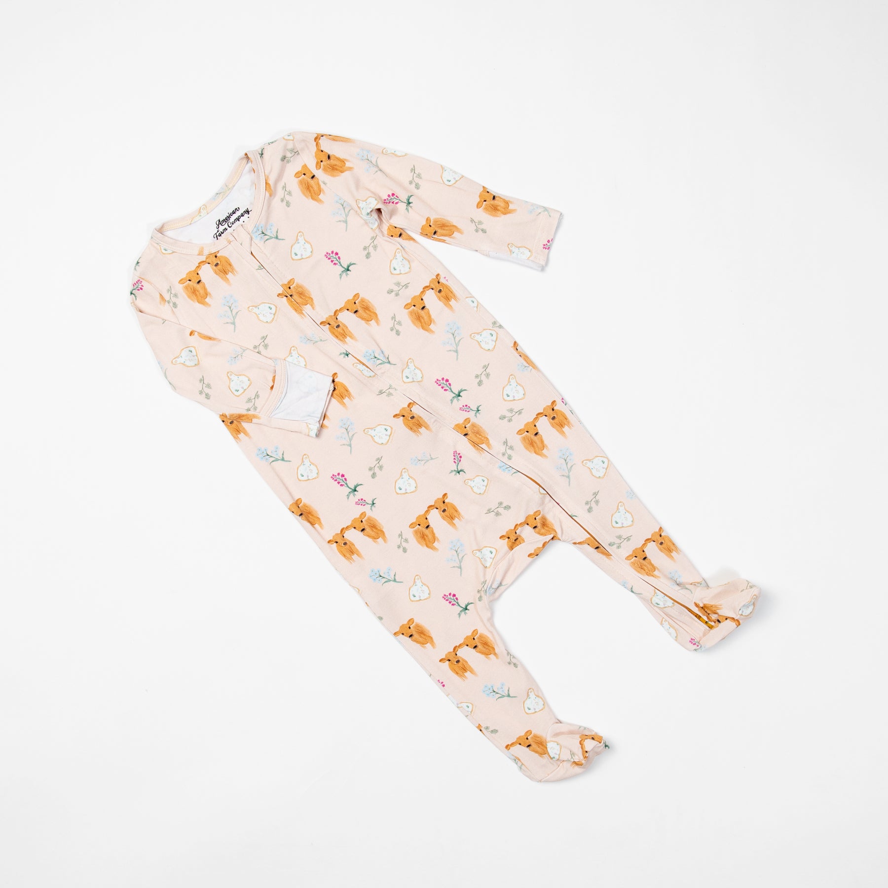 Jersey Calves & Ear Tags Baby Bamboo Pajamas - American Farm Company