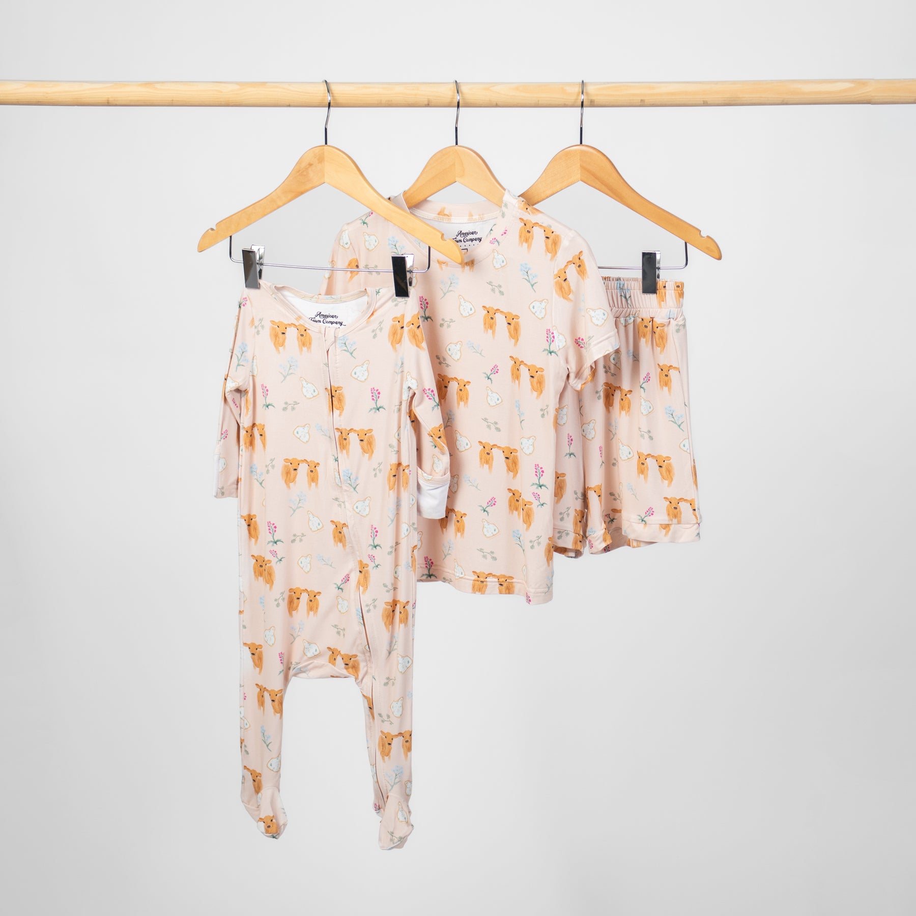 Jersey Calves & Ear Tags Baby Bamboo Pajamas - American Farm Company