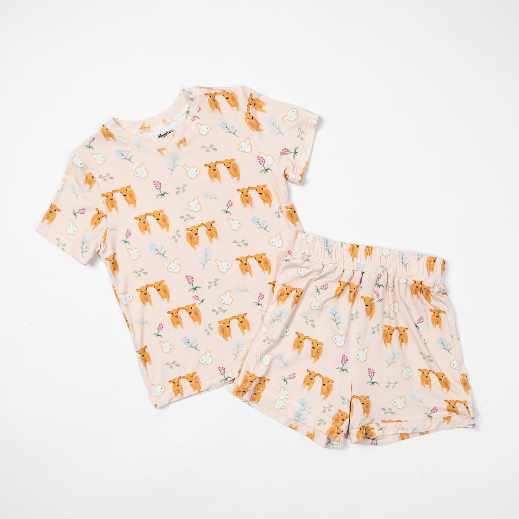 Jersey Calves & Ear Tags Toddler/Youth Bamboo Pajama Set - American Farm Company