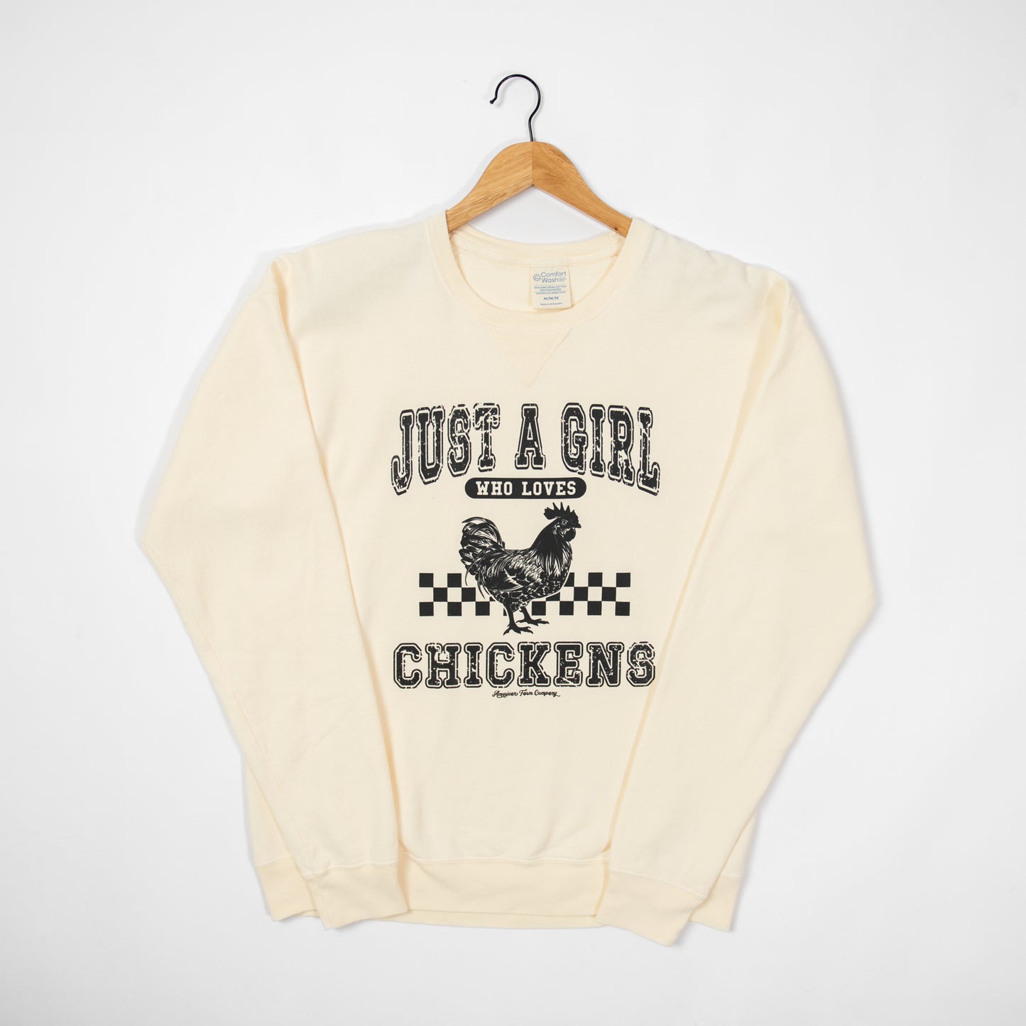 'Just A Girl Who Loves Chickens' Cream Crewneck