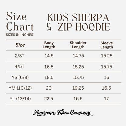 Cattle Sherpa Youth 1/4 Zip Hoodie