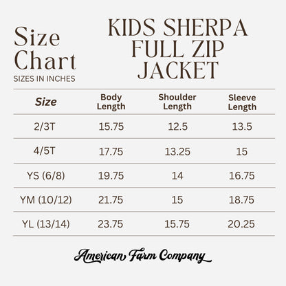 Cattle Sherpa Youth Full Zip Jacket
