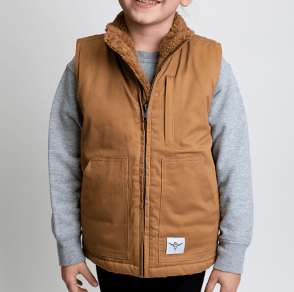 AFC Sherpa Lined Brown Vest - Toddler/Youth - American Farm Company