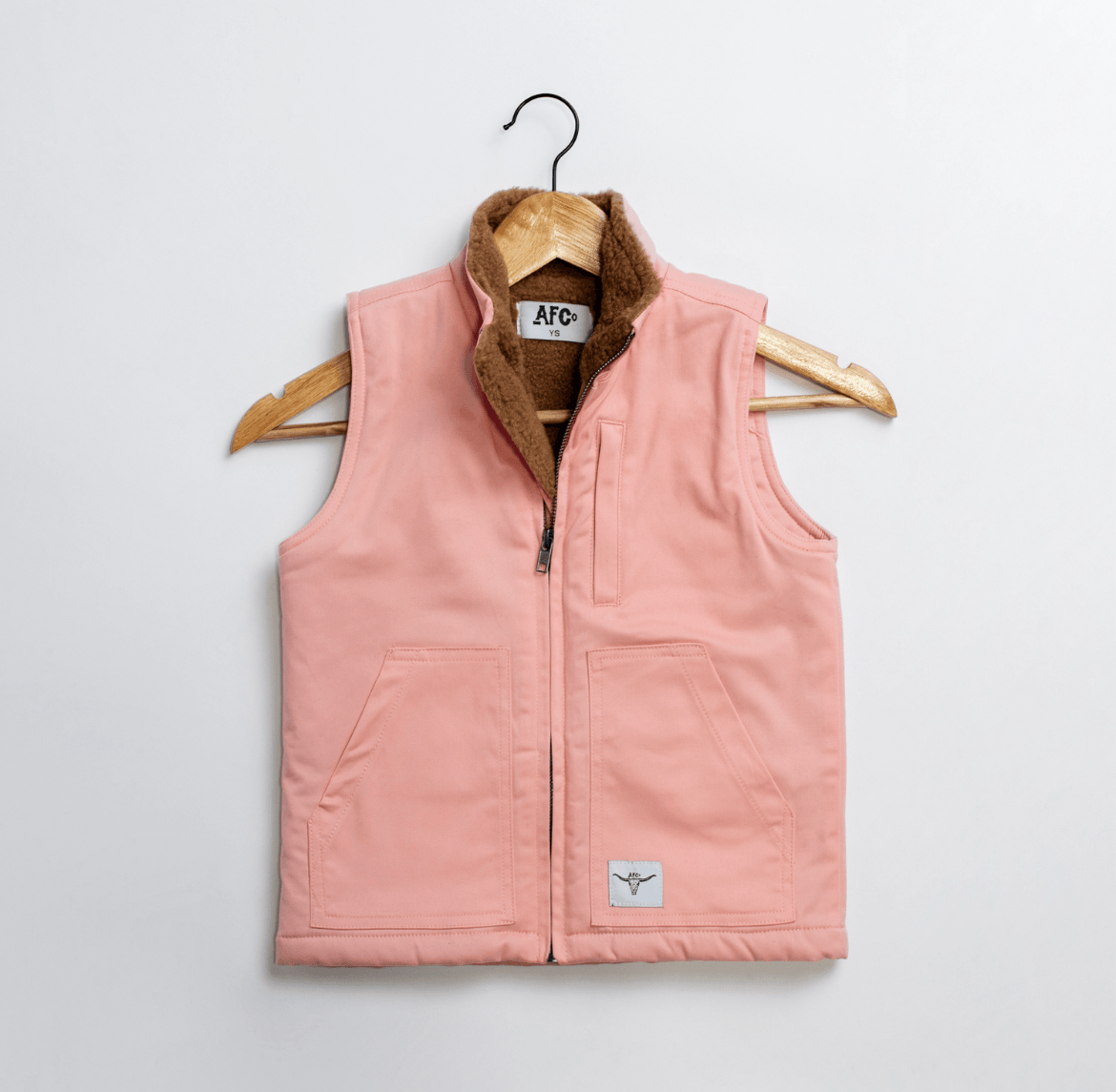 AFC Sherpa Lined Pink Vest - Toddler/Youth - American Farm Company