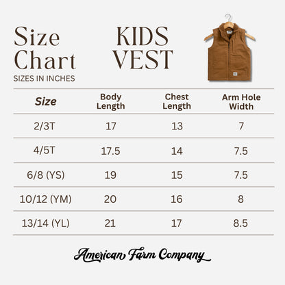 AFC Sherpa Lined Brown Vest - Toddler/Youth