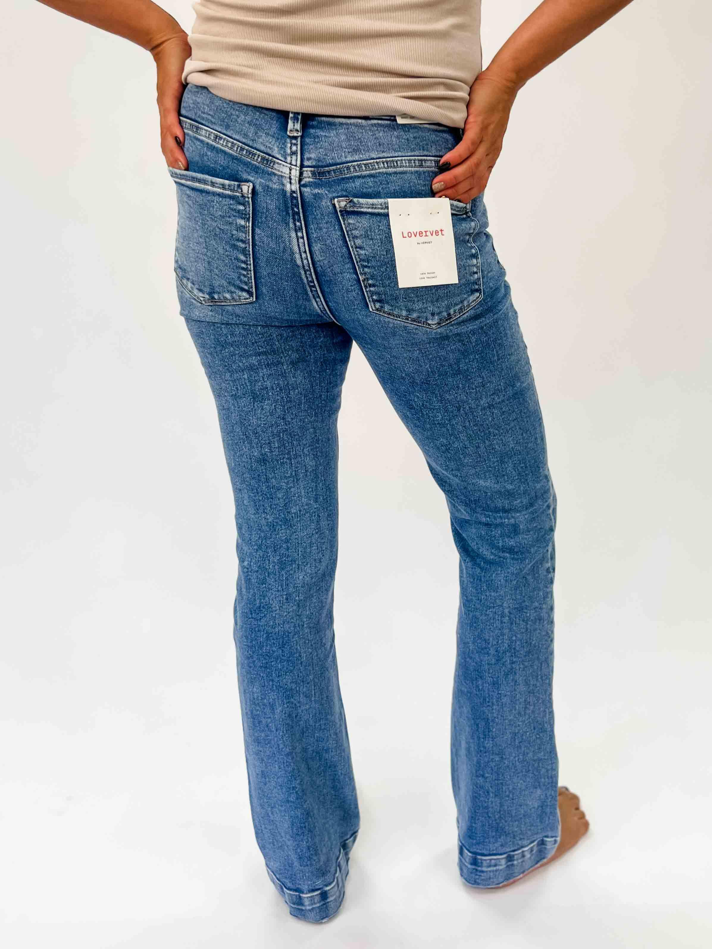 Tummy control fashion jeans bootcut