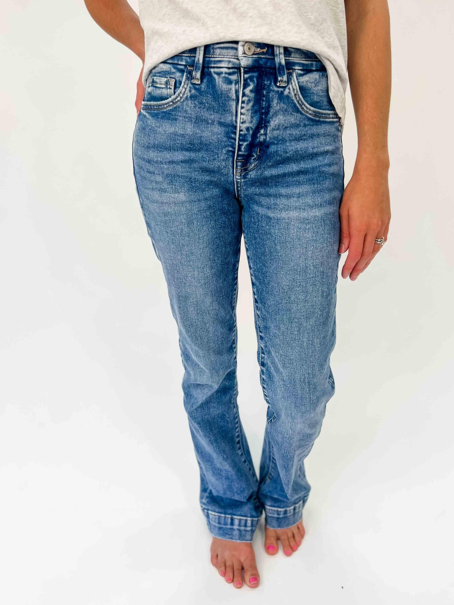 LOVERVET: Tummy Control High Rise Bootcut Jeans - American Farm Company