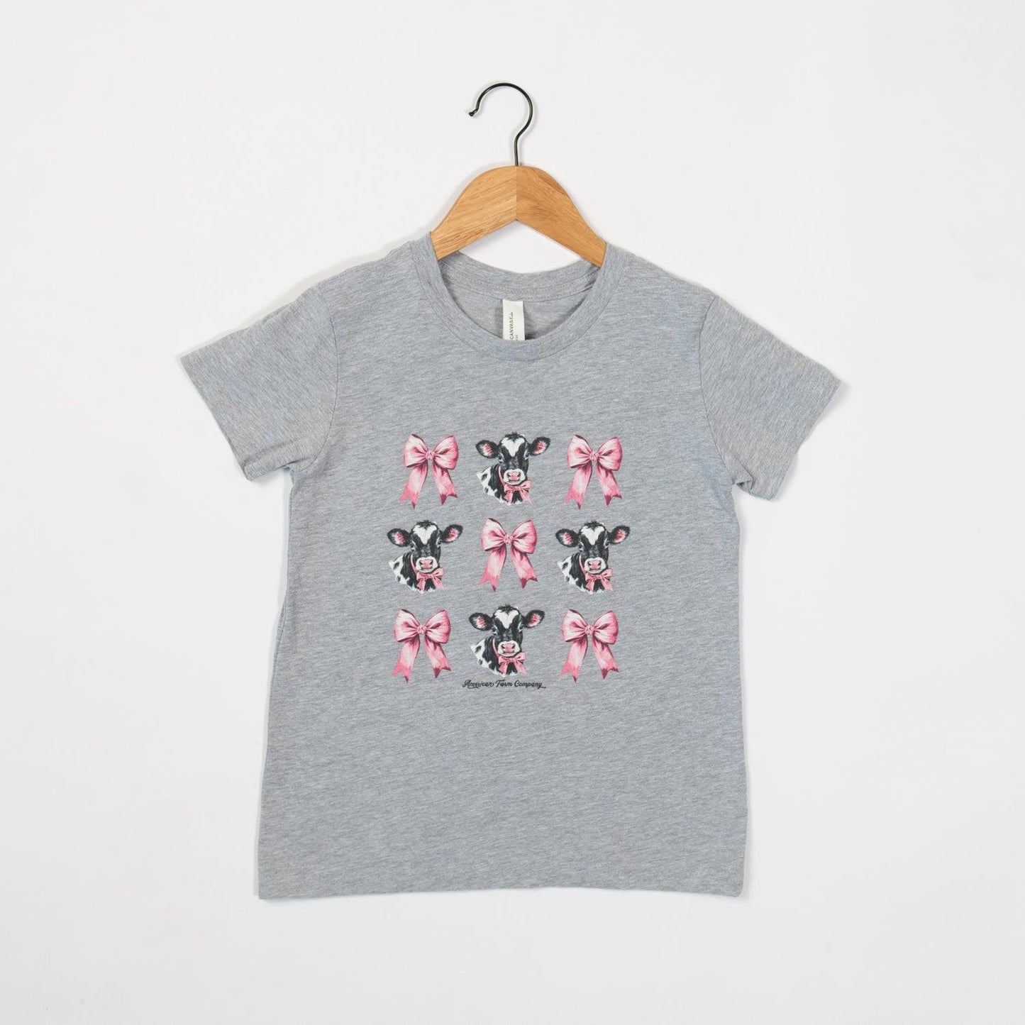 Jersey Cows & Bows Cream Youth Tee - American Farm Company