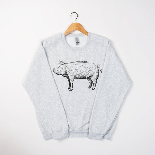 AFC Pig Grey Crewneck - American Farm Company