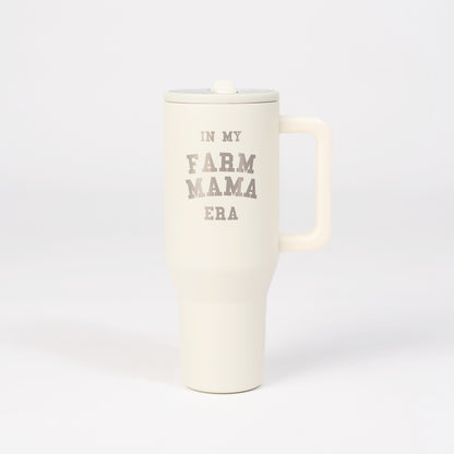 White 'In My Farm Mama Era' 40oz Tumbler - American Farm Company