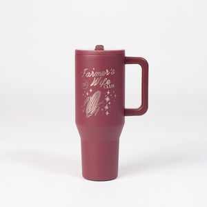 Burgundy 'Farmer's Wife Club' 40oz Tumbler - American Farm Company