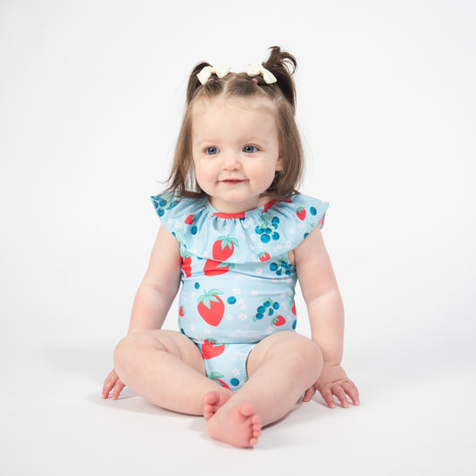 Red, White, & Blue Baby Ruffle Swimsuit