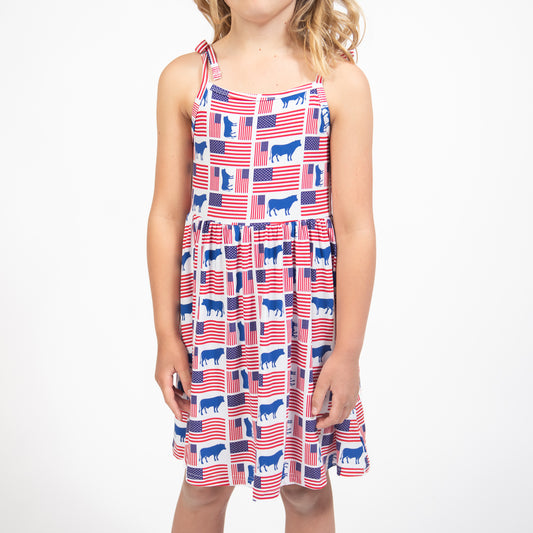 Flags & Steers Toddler/Youth Bamboo Dress