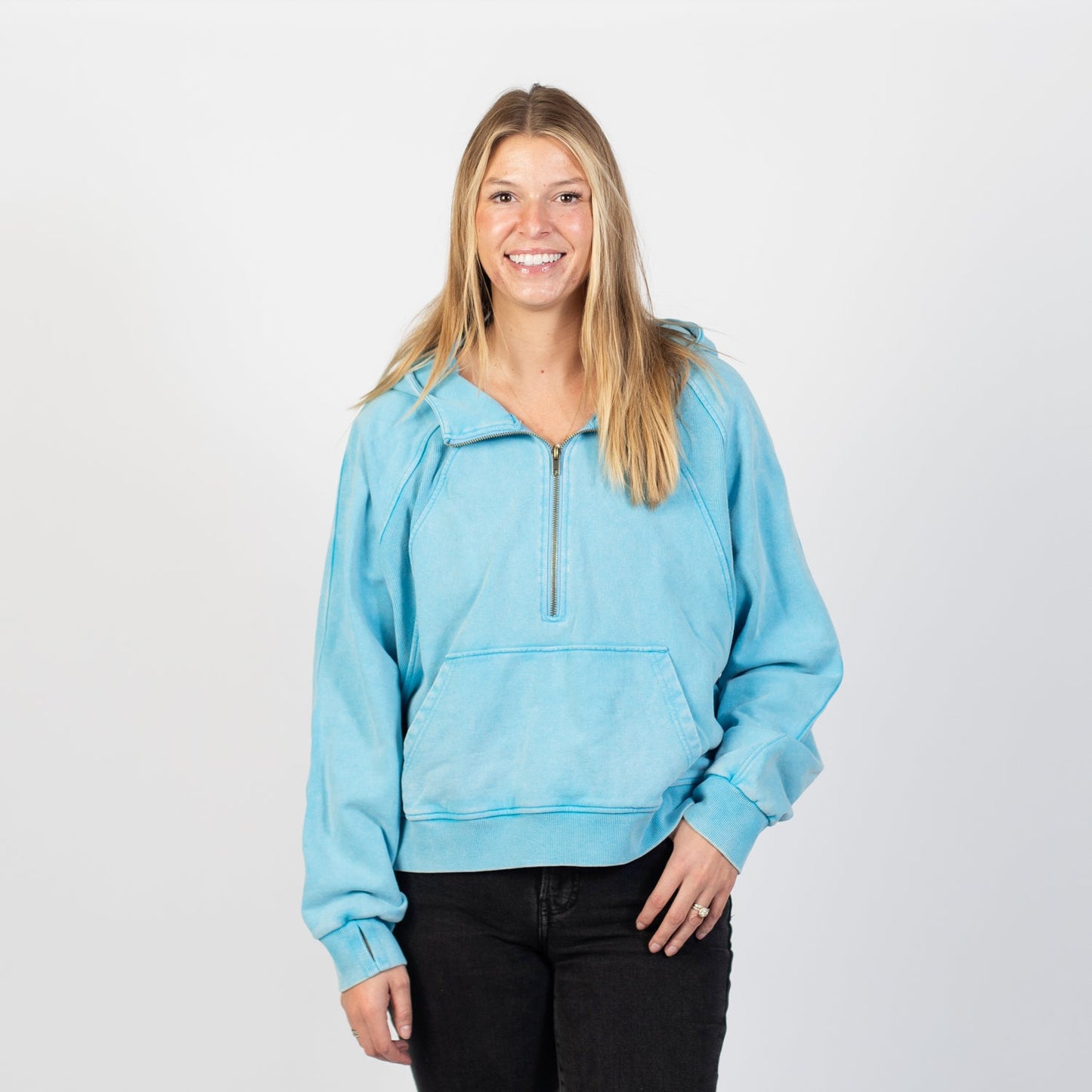 Aqua Blue Everyday 1/4 Zip