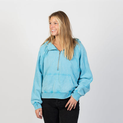 Aqua Blue Everyday 1/4 Zip