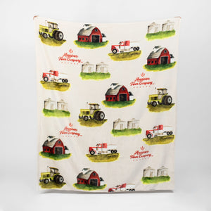 Watercolor Farm Plush Blanket