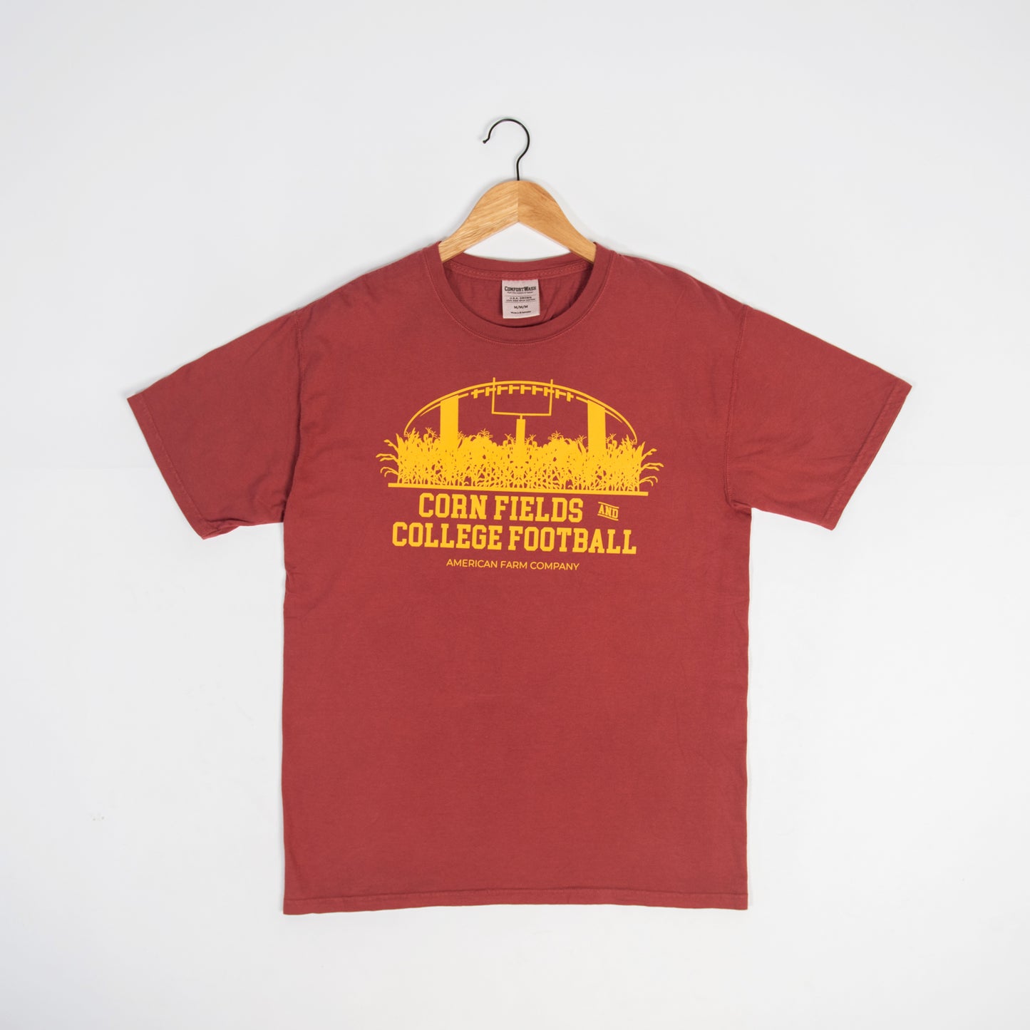 ‘Cornfields And College Football’ Washed Red Tee