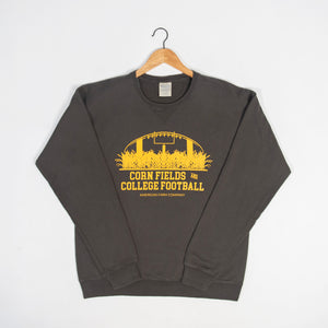 ‘Cornfields and College Football’ Washed Black Crewneck