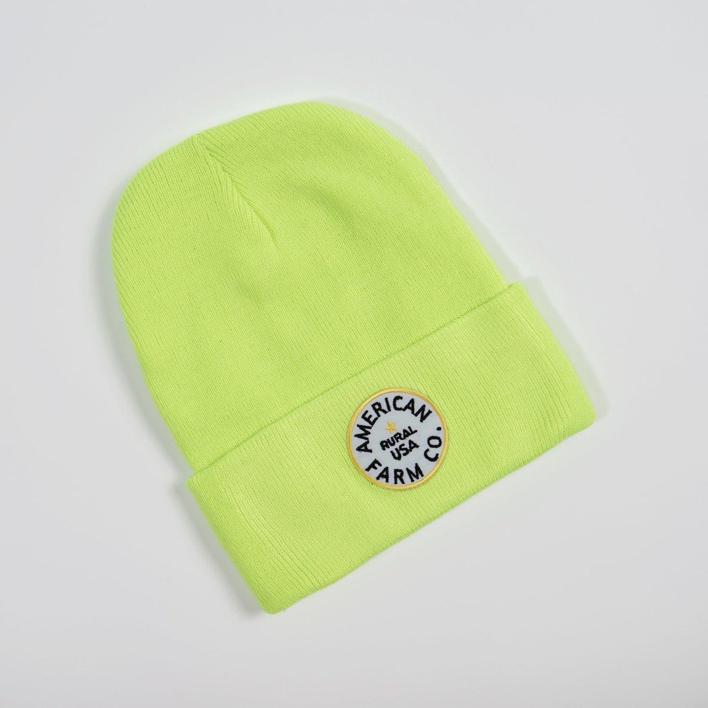 AFC Patch Neon Yellow Safety Beanie - American Farm Company