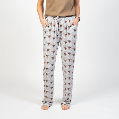 Western Cow Adult Bamboo Pajama Pants