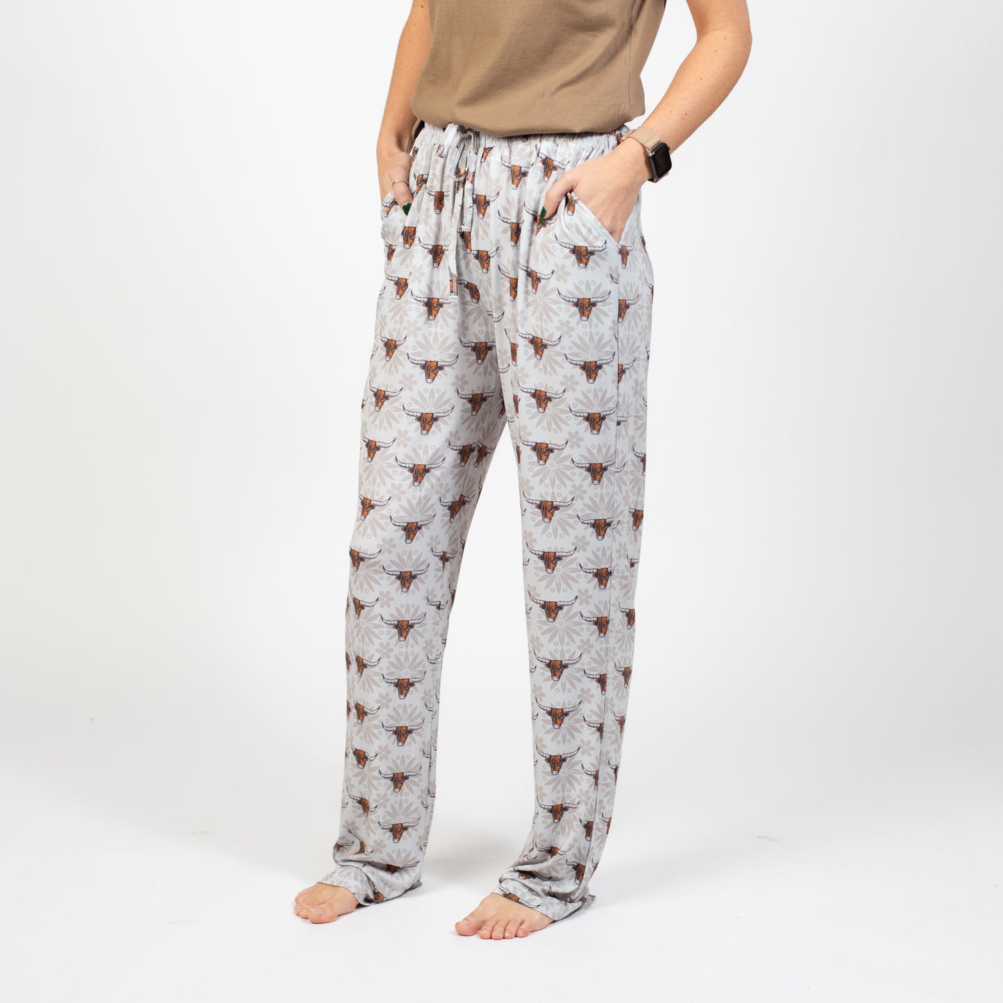 Western Cow Adult Bamboo Pajama Pants