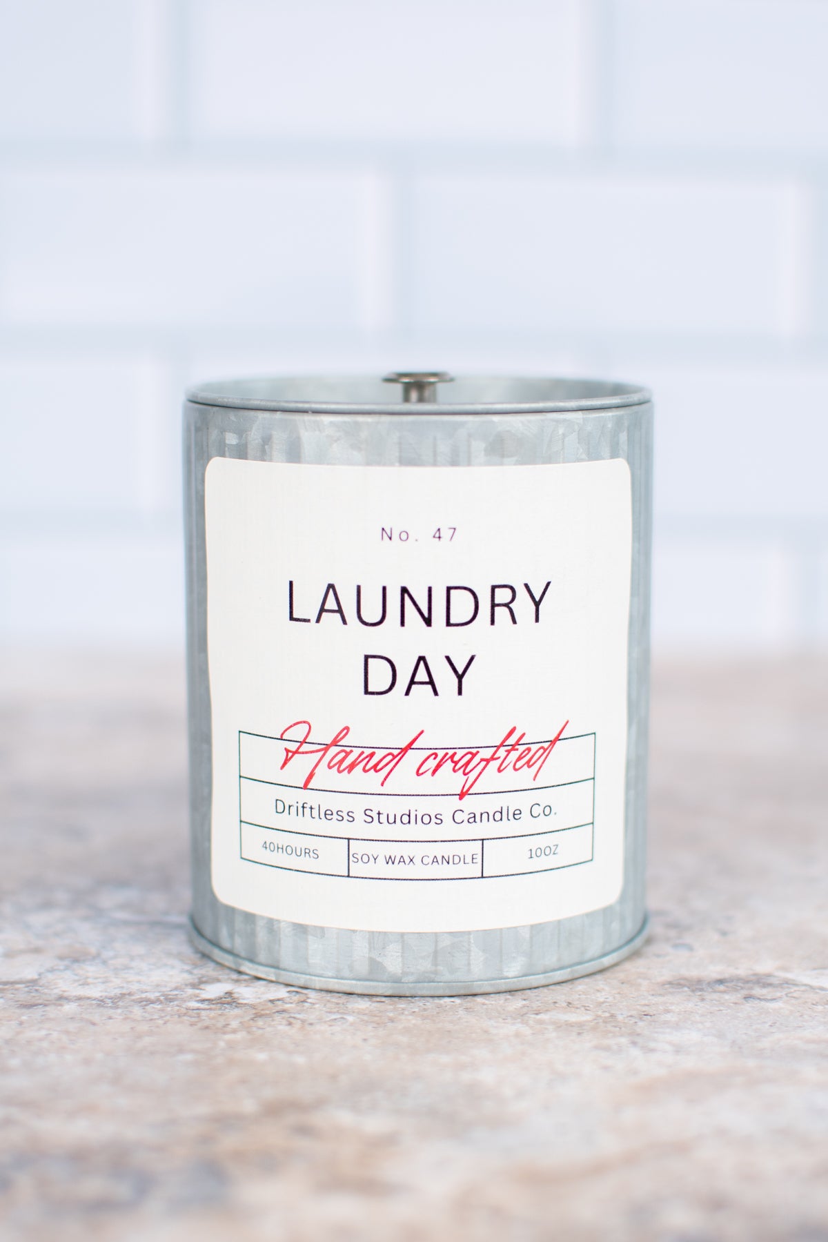Laundry Day Farmhouse Tin Candle