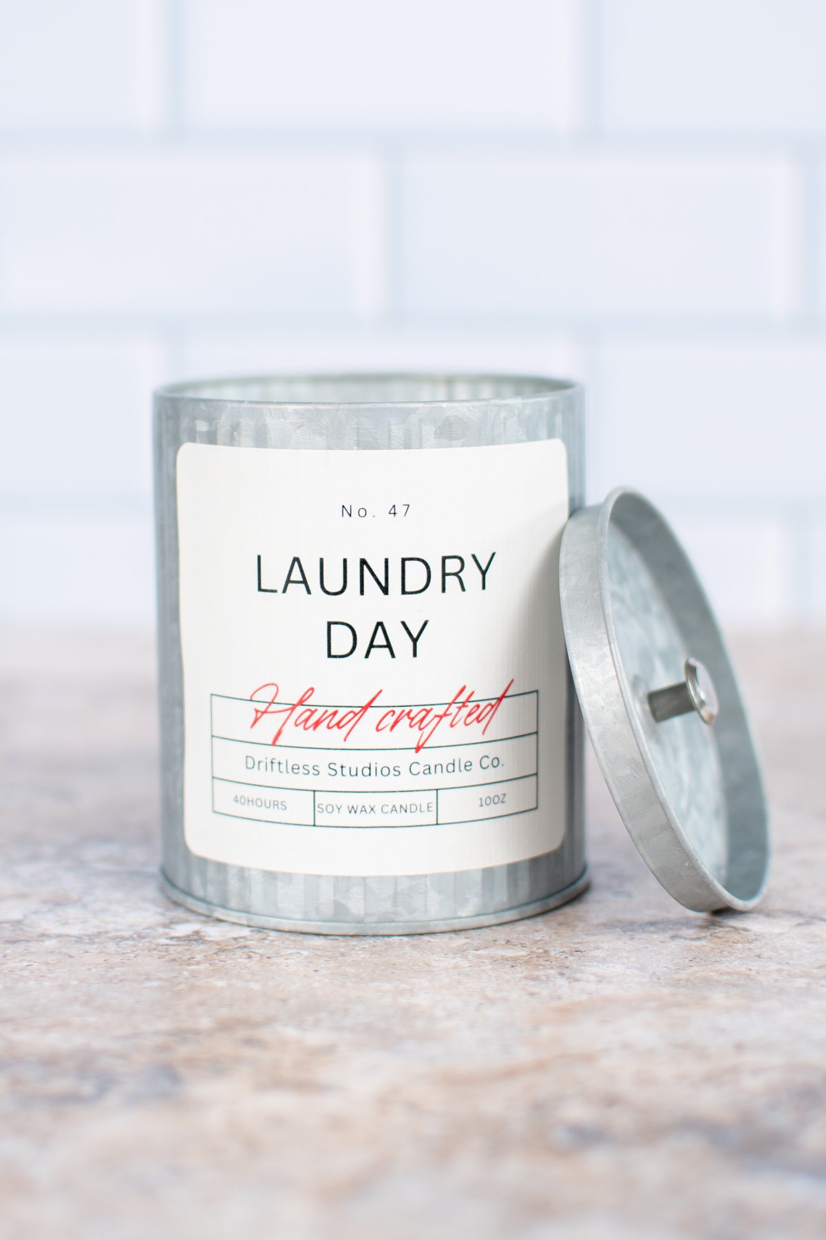 Laundry Day Farmhouse Tin Candle