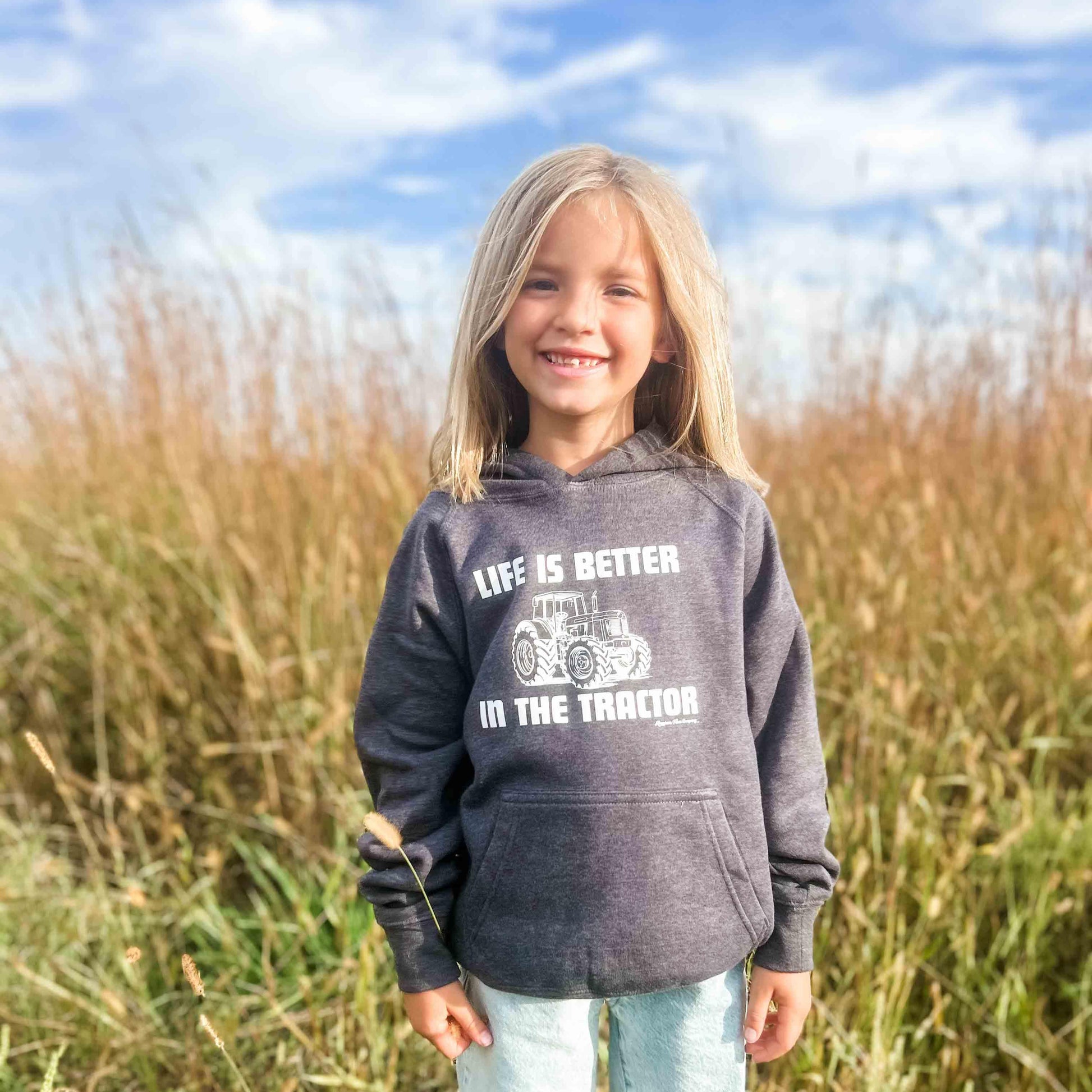 Life is Better in the Tractor Toddler/Youth Hoodie - American Farm Company